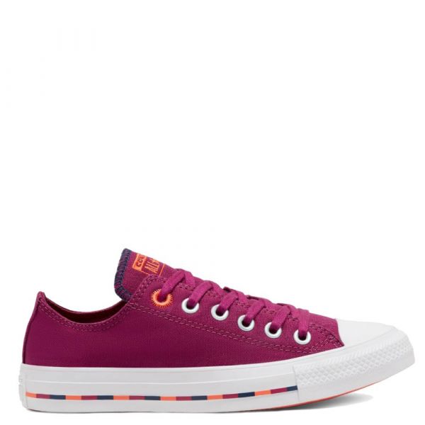 Converse Ctas Ox Rose Maroon/Vermillion Red Low