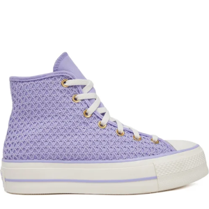 Converse Chuck Taylor All Star Lift Platform Knit Kadın Mor A13644C