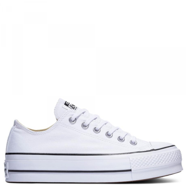 Converse All Star Canvas Platform Low (White)