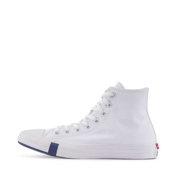 Converse Ctas Hi White/Rush Blue/Rose Maroon