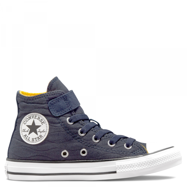 Converse All Star Easy-On Quilted Jacquard High Navy Kids