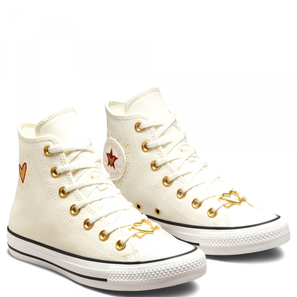 Converse All Star Hearts High White