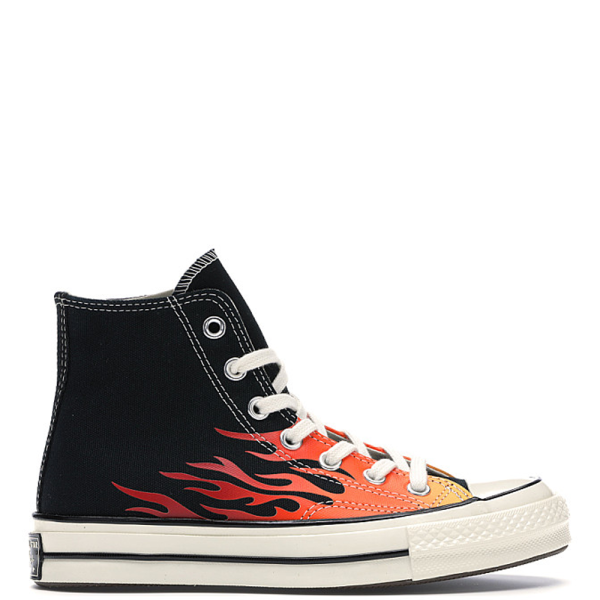Converse Chuck 70 Hi 'Flames' Black/Enamel Red/Bold Mandarin Canvas