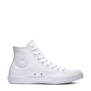 Converse All Star Leather White Monochrome High