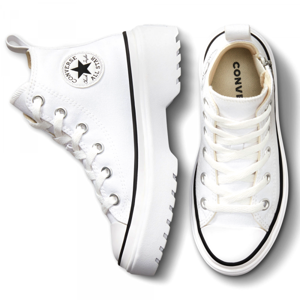 Converse All Star Lugged Lift Platform Canvas High White