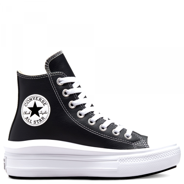 Converse All Star Move Platform Foundational Leather Mid Black