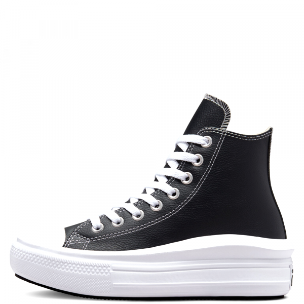 Converse All Star Move Platform Foundational Leather Mid Black