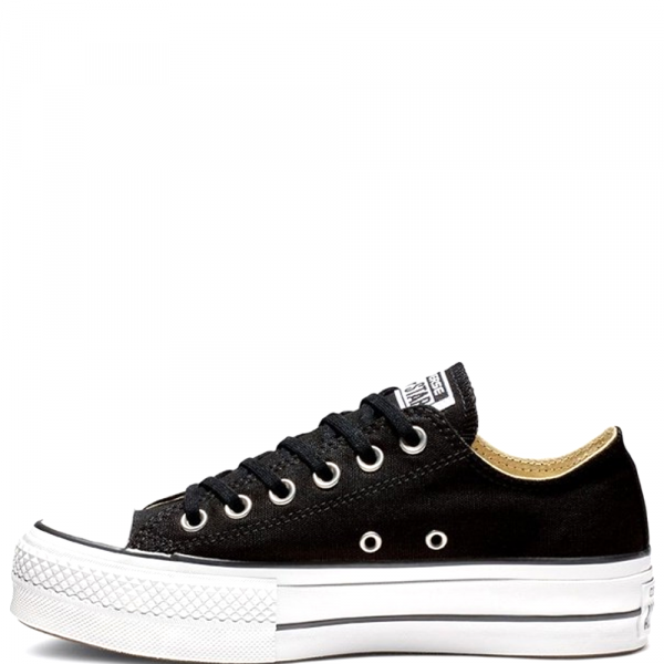 Converse All Star Canvas Platform Low (Black/White)