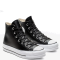 Converse All Star Leather Platform (Black/White)