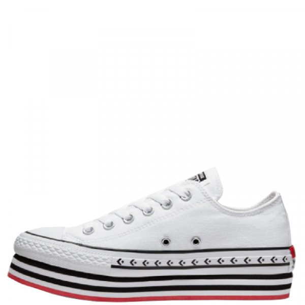 Converse Ctas Platform Layer Ox White/Black/White Low