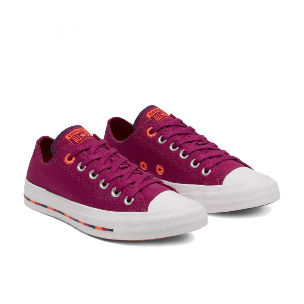Converse Ctas Ox Rose Maroon/Vermillion Red Low