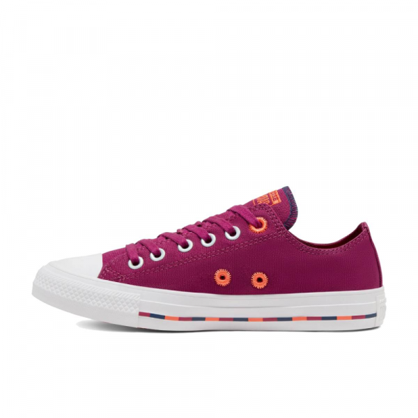 Converse Ctas Ox Rose Maroon/Vermillion Red Low