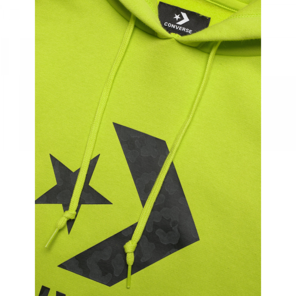 Reflective Cheetah Infill Hoodie Lime