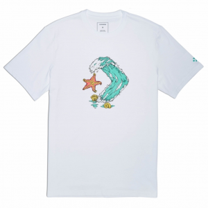 Star Chevron Waves Tee White